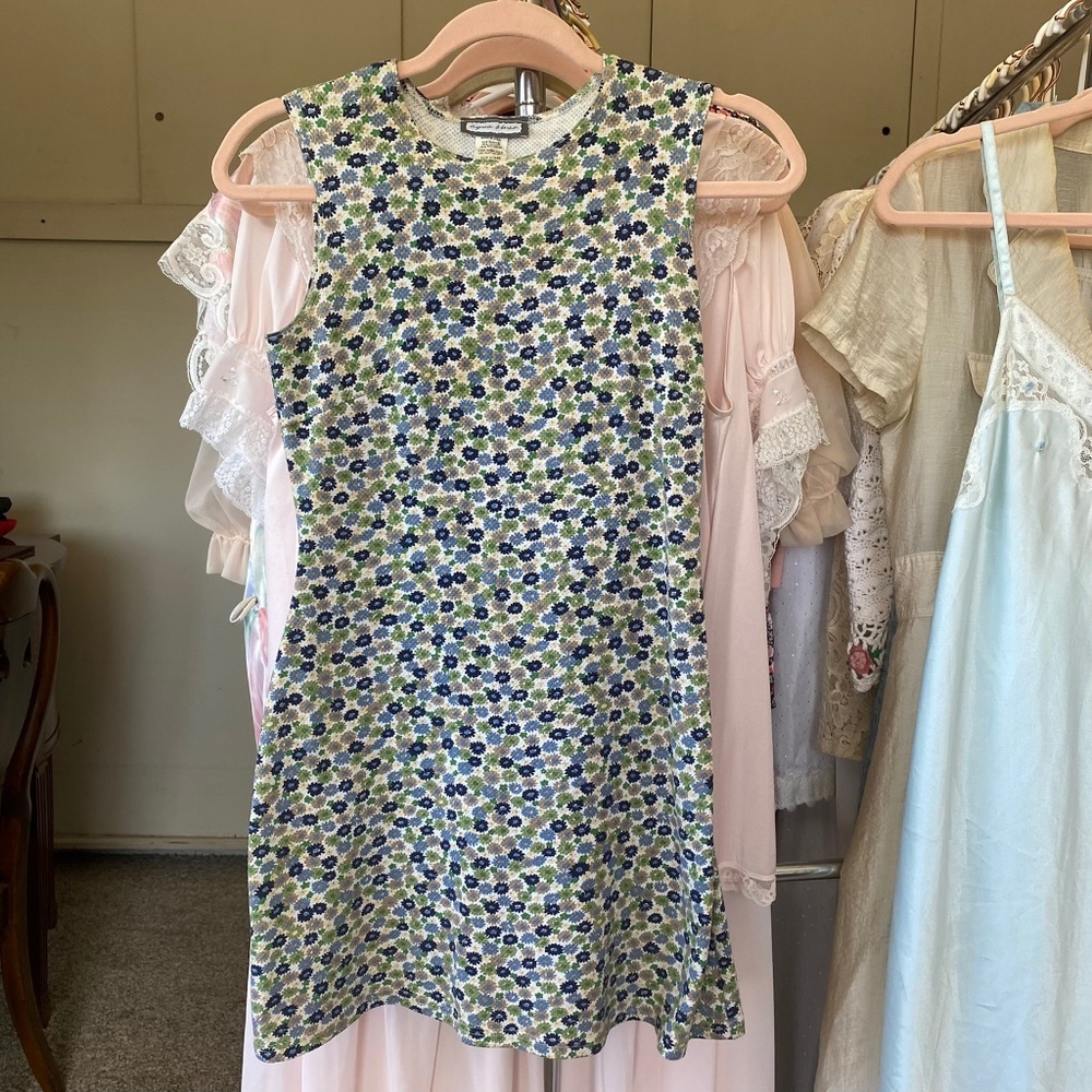 ‘aqua blues’ floral go go mini dress